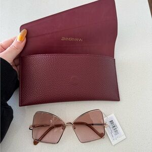 Never worn Zimmerman rose gold glasses